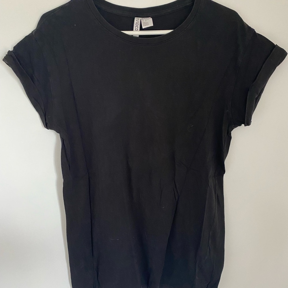 Classic Black Mens Cuffed T